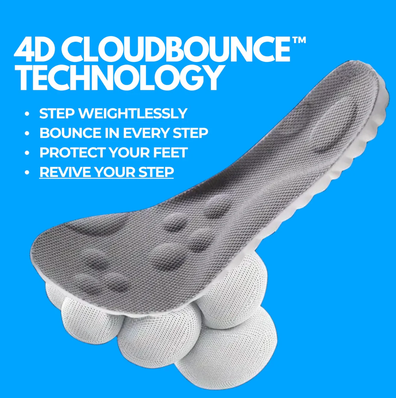 PillowSole® Lightweight Breathable Cloud Insoles (Comes in Pairs)